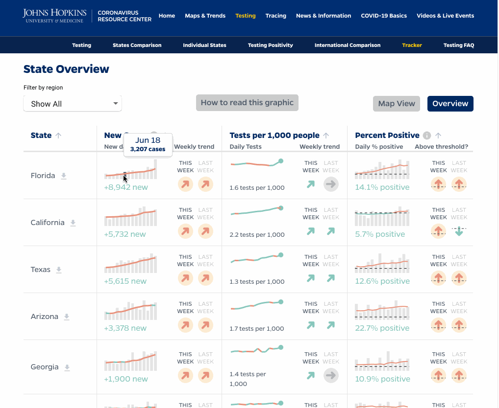Tester Tracker Overview Table