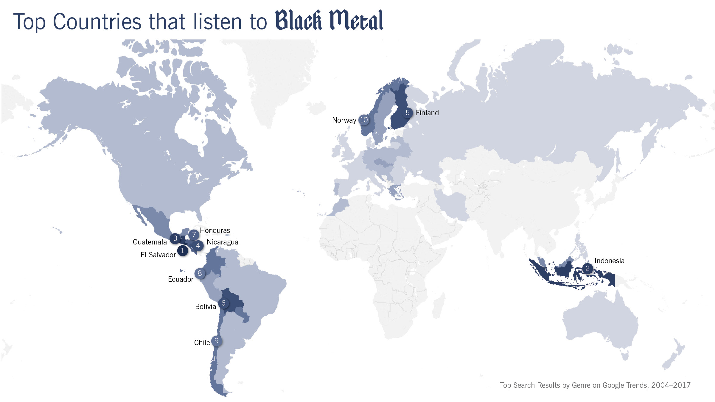 Black Metal Map